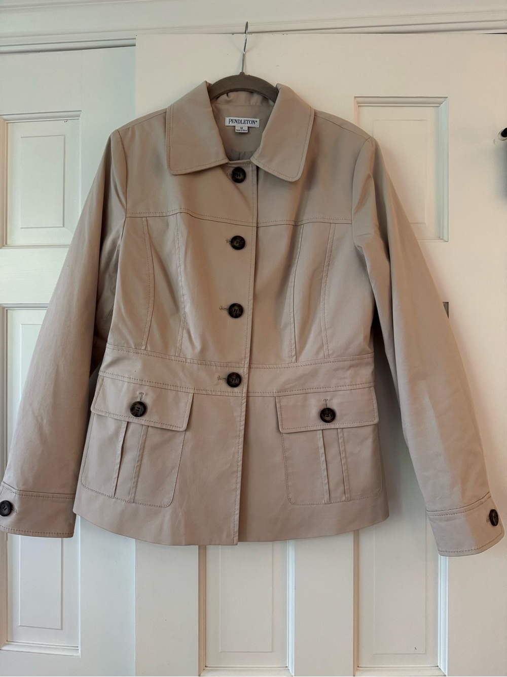 Pendelton Beige Cotton Blend Utility Jacket